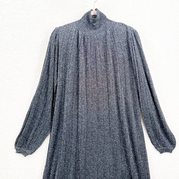 Zara Metallic Thread Knit Dress Size M Limited Edition NEW - Picture 7 of 16